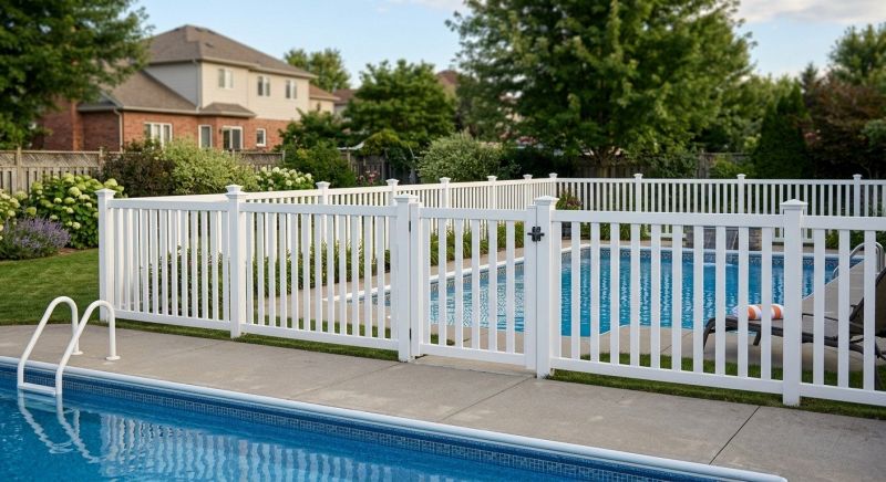 Vinyl Pool Fence Installation in Wilmington, NC