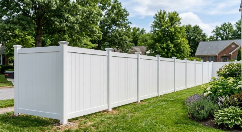 White Pvc Fence Installation in Pearland, TX