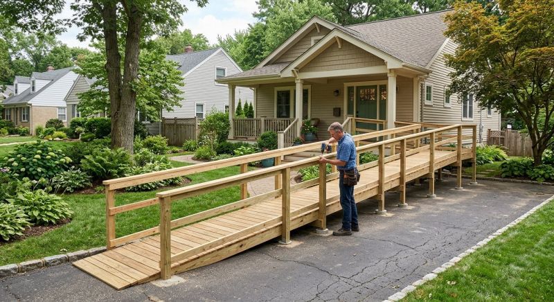 Wood Ramp Installation in Kansas City, KS