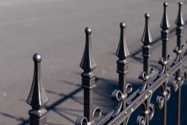 Gothic Iron Fence Installation