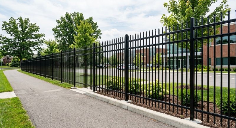 Black Metal Fence Installation in Grand Rapids, MI