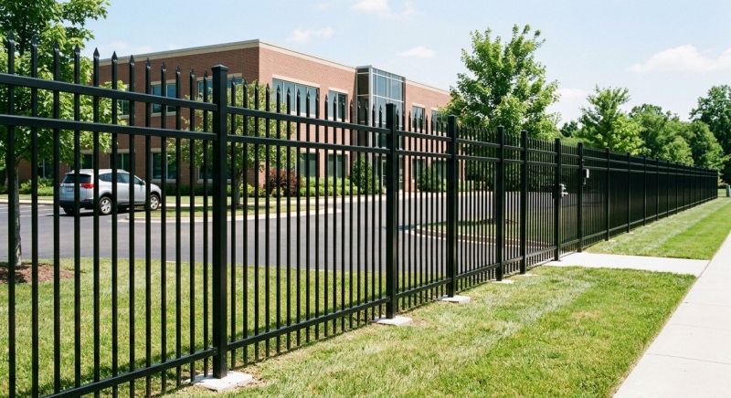 Black Metal Fence Installation in Alpharetta, GA