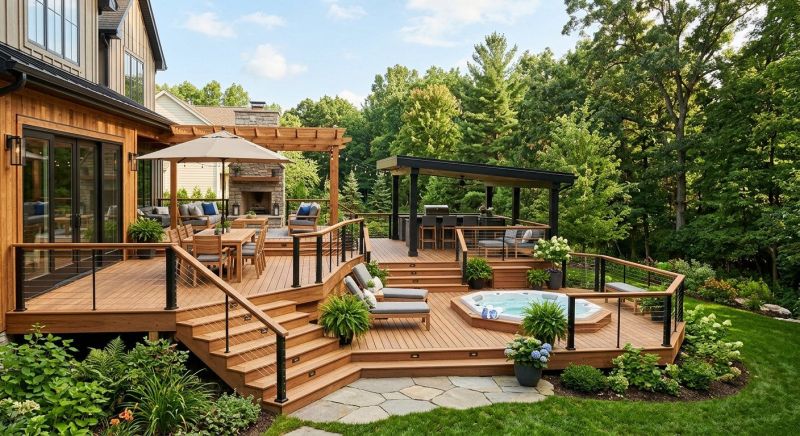 Hot Tub Deck Construction in Stamford, CT