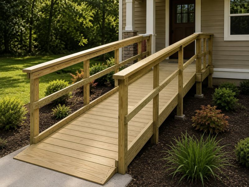 Wood Ramp Installation in Kansas City, KS