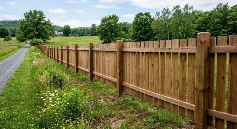 Wooden Farm Fence Installation in Sacramento, CA