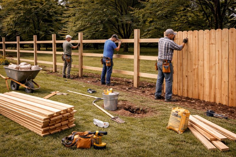 Wooden Farm Fence Installation in Pearland, TX